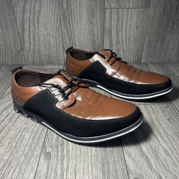 GATSBY Oxford Derby Lace Up Leather Shoes Men’s US 9 AA Brown/Black NEW size 14 main image 9